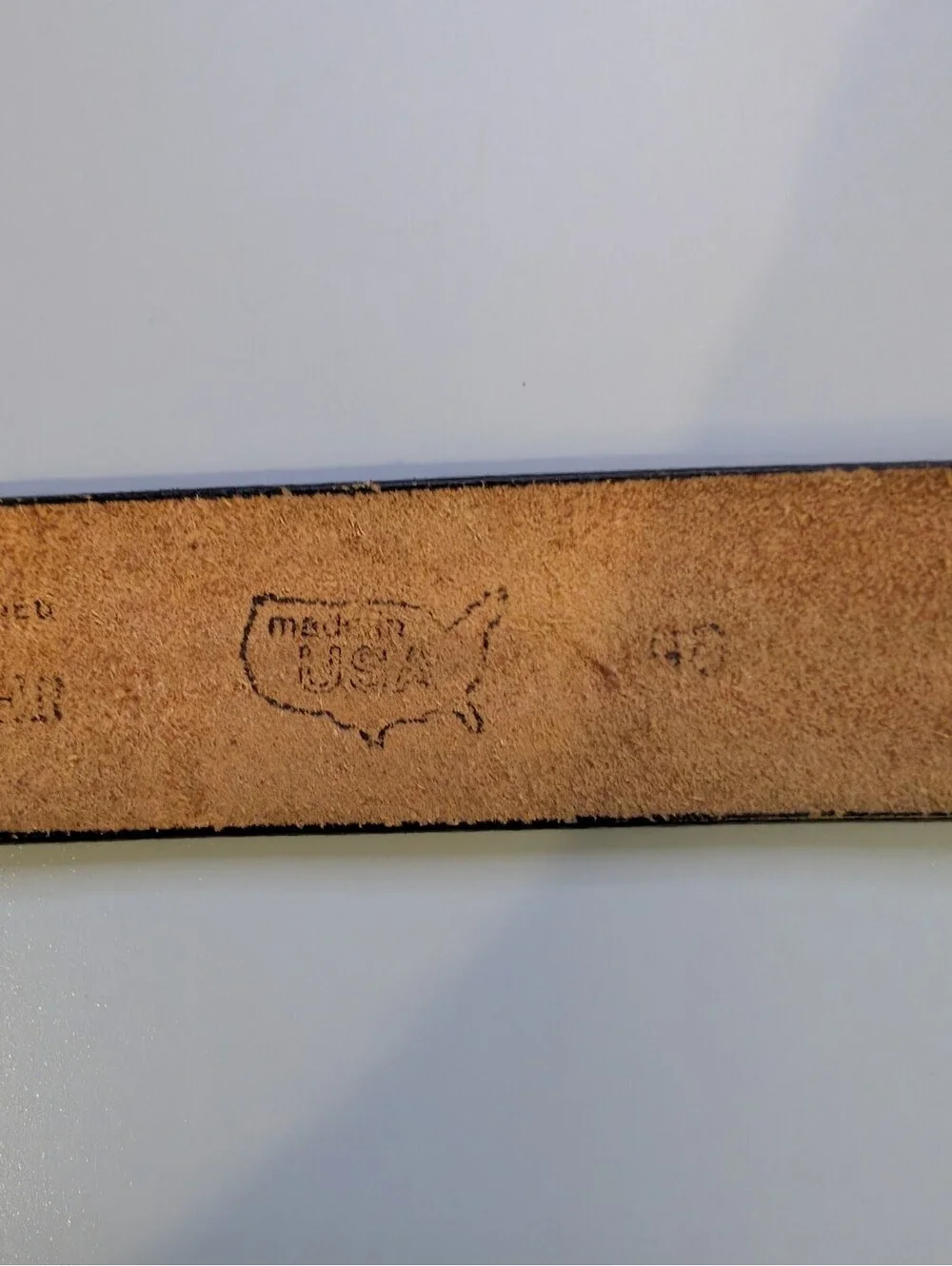 Vtg 70s Hand Painted Bald Eagle Tooled Leather Belt Strap Made in USA 36
